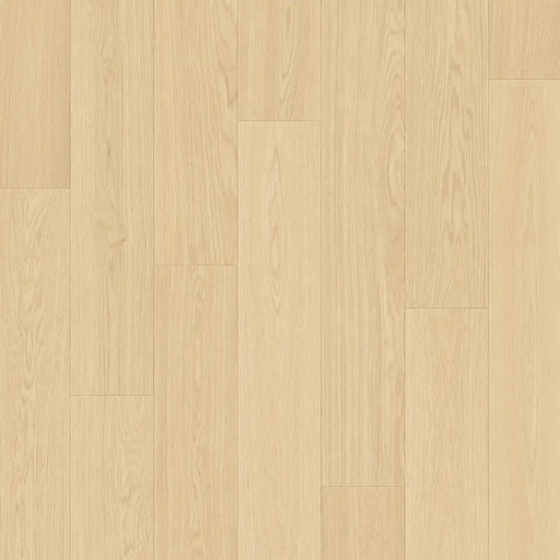 Close-up wood-grain detail of Pergo Visby Beige Sunwash oak laminate flooring