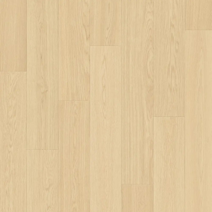 Close-up wood-grain detail of Pergo Visby Beige Sunwash oak laminate flooring