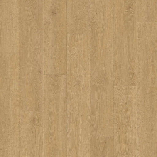 Close-up wood-grain detail of Pergo Visby Blush oak laminate flooring