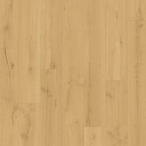 Close-up wood-grain detail of Pergo Visby Natural Smokewood oak laminate flooring