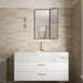 Wadi Decor Beige patterned porcelain tile installed on a feature wall