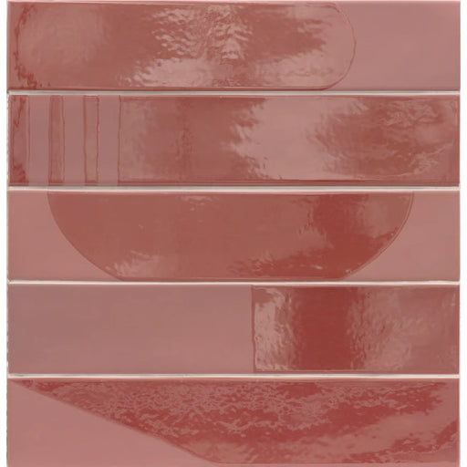 Wadi Decor Garnet 6x30 tile edge detail