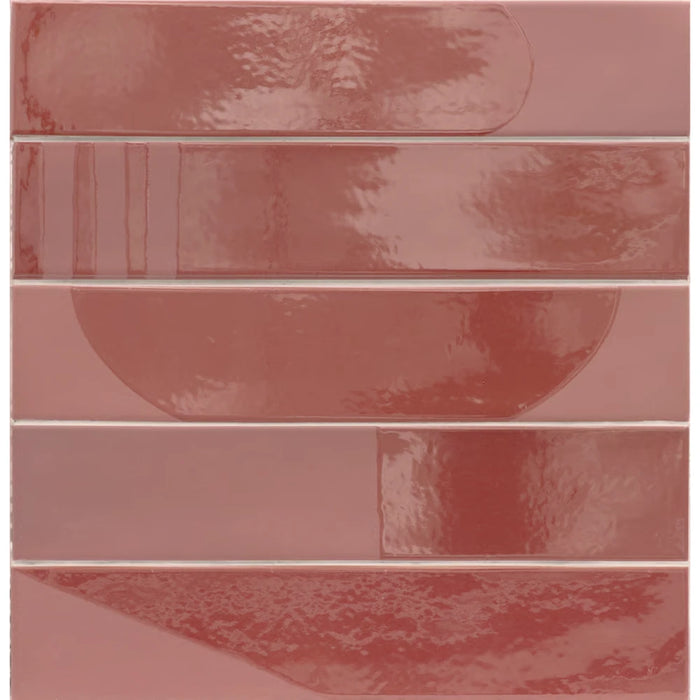 Wadi Decor Garnet 6x30 tile edge detail