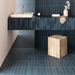 Wadi Decor Indaco patterned porcelain tile in a bathroom setting