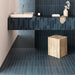 Wadi Indaco matt porcelain 6x30 tiles in a contemporary bathroom setting