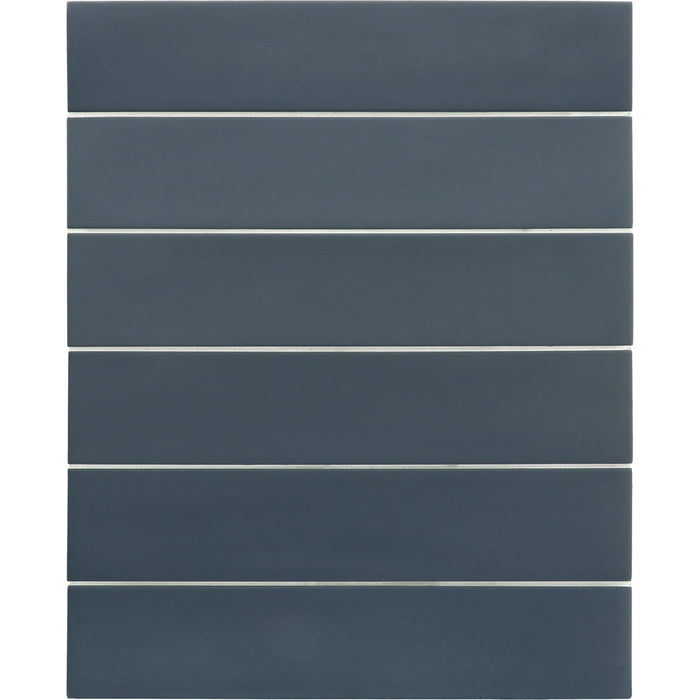 Wadi Indaco matt porcelain 6x30 tiles in a wall installation