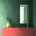 Wadi Pine matt porcelain 6x30 tiles installed on a wall