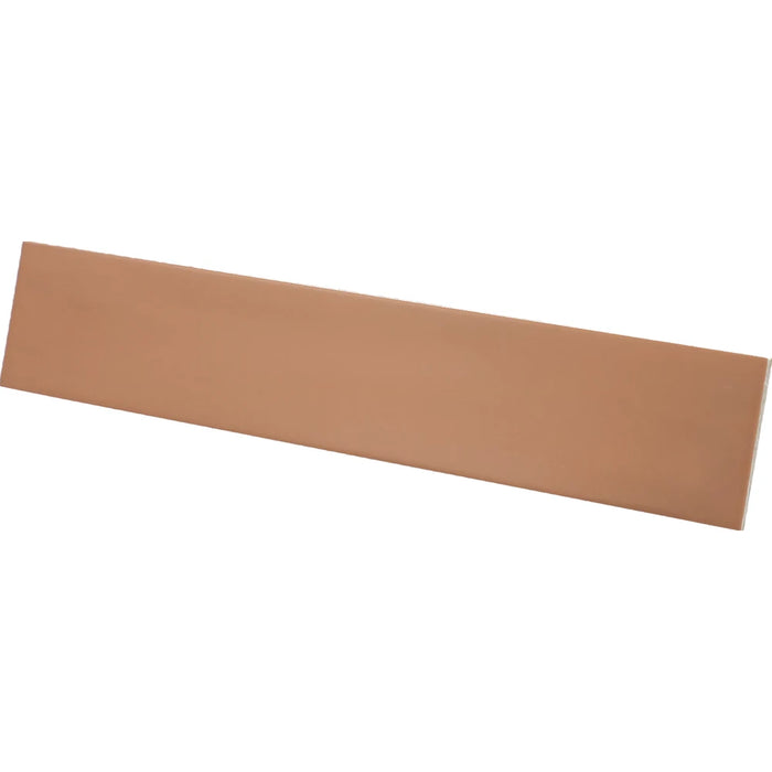 Wadi Terra matt porcelain 6x30 tile angled edge detail