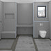 Wedi Subliner Dry sealing sheet installed in a wet room, ready for tiling