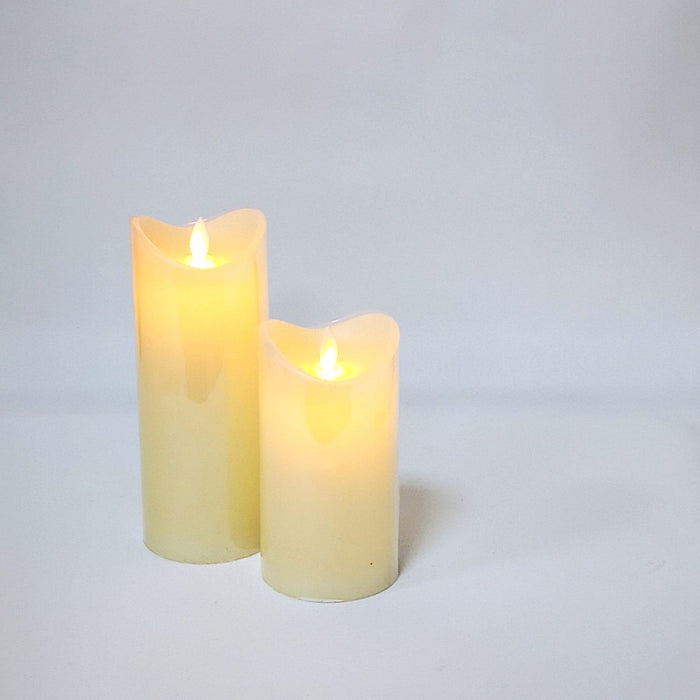 Flicker LED Candle Ivory 15cm