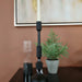 Aurier matt black taper candle holder