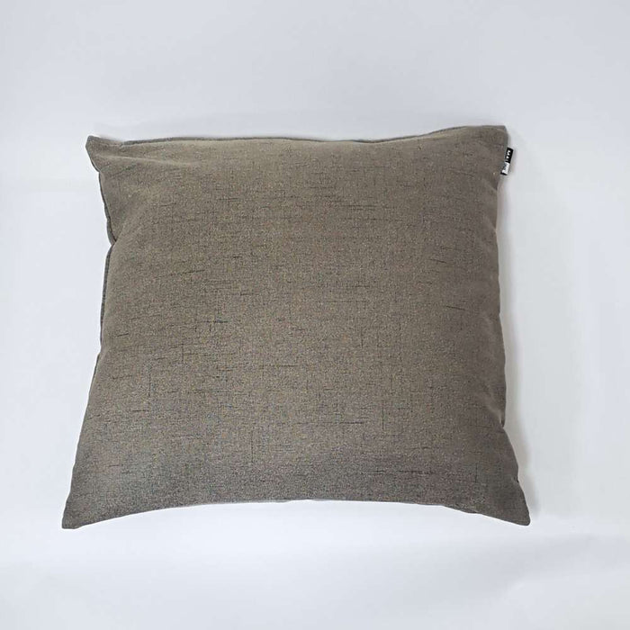 Abeja Cushion with golden bees embroidered all over this grey cushion