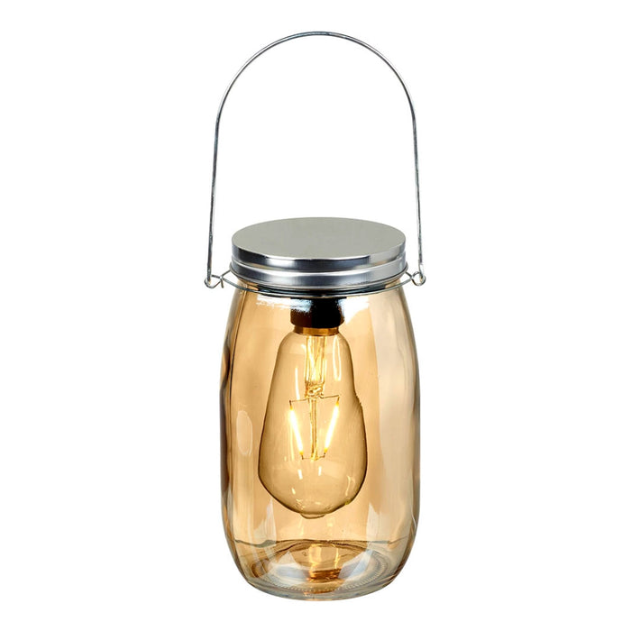 Amber Glass Jar with LED
