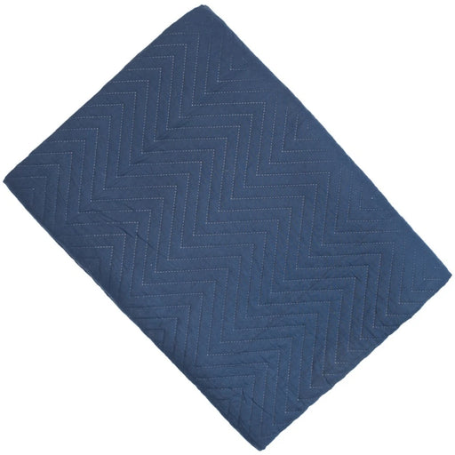 Amelle Navy lightweight chevron design bedspread