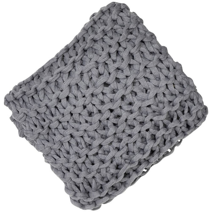 Striking chunky knit Arden grey throw