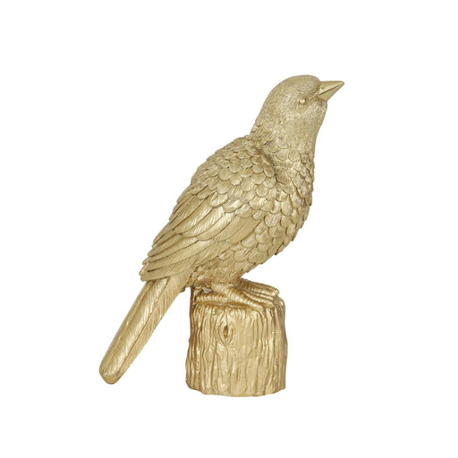 Golden metal bird ornament