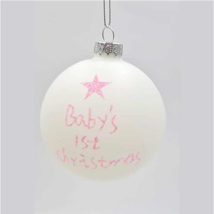 Baby Girl's 1st Christmas tree bauble