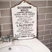 Bathroom Rules, decorative timber wall plaque