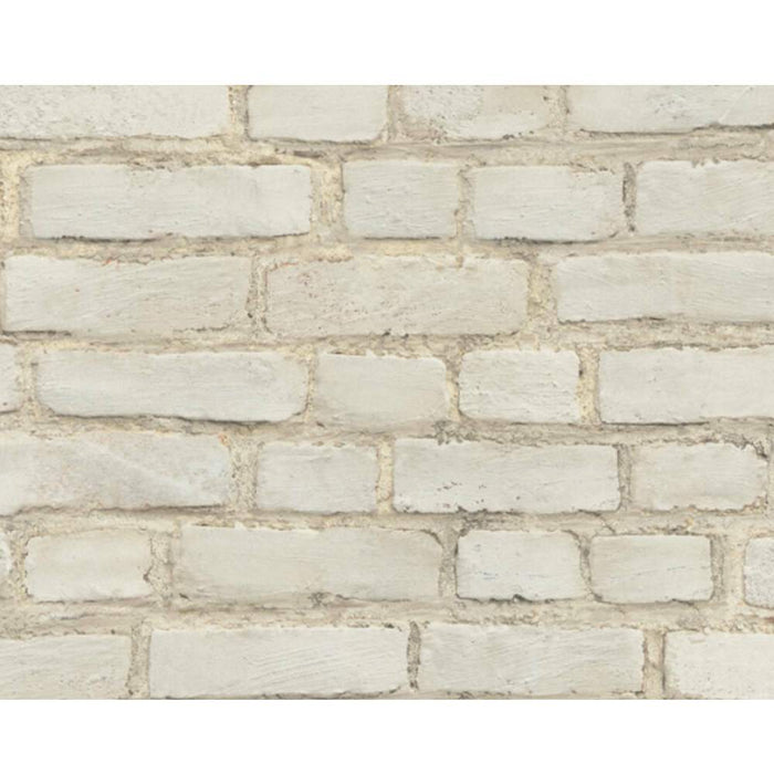 Beige brick effect pattern wallpaper