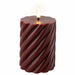 Burgundy LED Wax Battery Operated Indoor Candle 12.5cm