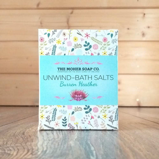 The Moher Soap Company Burren Heather UNWIND Bath Salts Jar