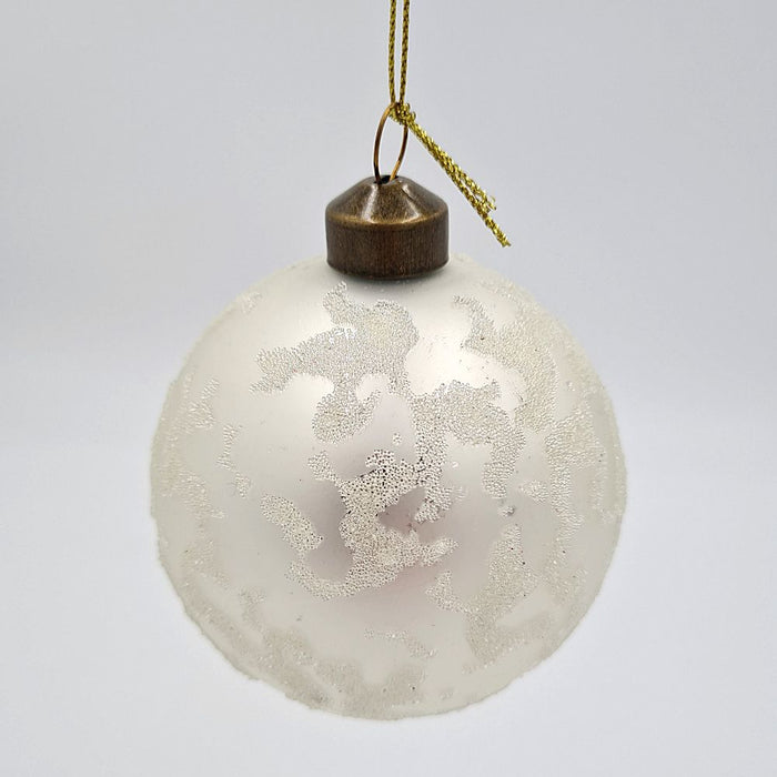 Silver Glass Christmas Bauble