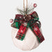 White Christmas Bauble with Ribbon Decoration