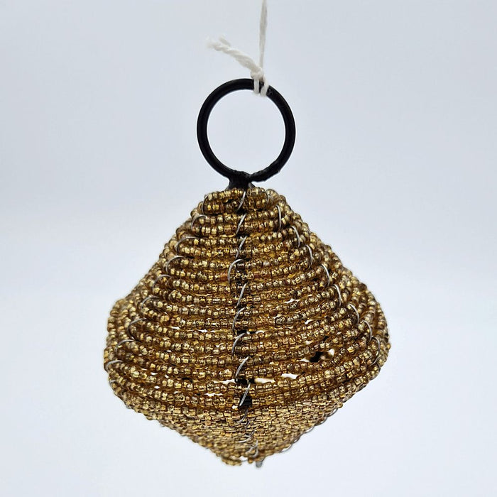 Gold Diamond Christmas Tree Ornament