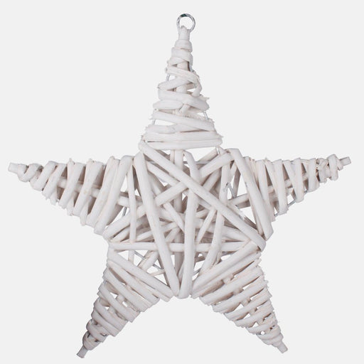 White Wicker Star 25cm