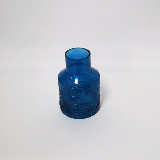 Complements Dakota blue glass vase