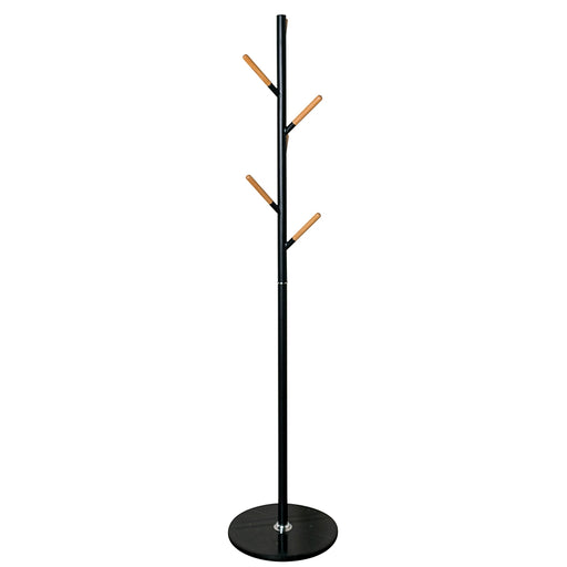 Contemporary Black Hat & Coat Stand with Marble Base