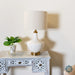 Cory White Ceramic Table Lamp with Cream Shade