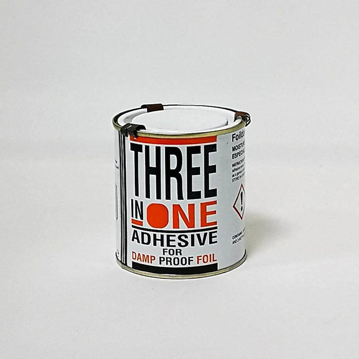 Three in One 500ml can of damp proof foil adhesive
