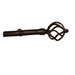 Essential Extendable Metal Cage Finial Black Curtain Pole