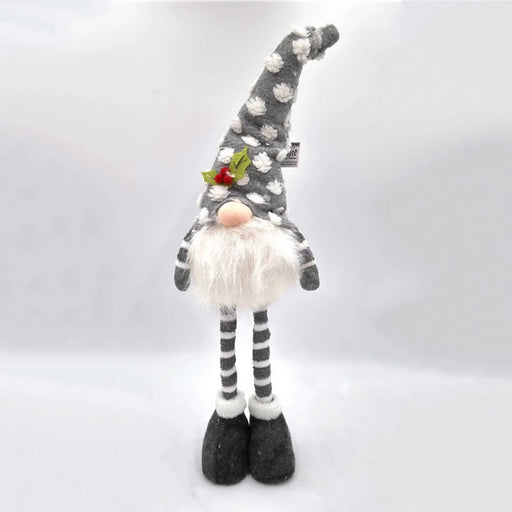 Grey Snowtime Light Up Standing Gnome Christmas Decoration