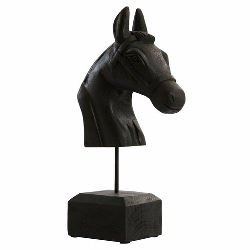 HORSE Wooden Matt Black Ornament