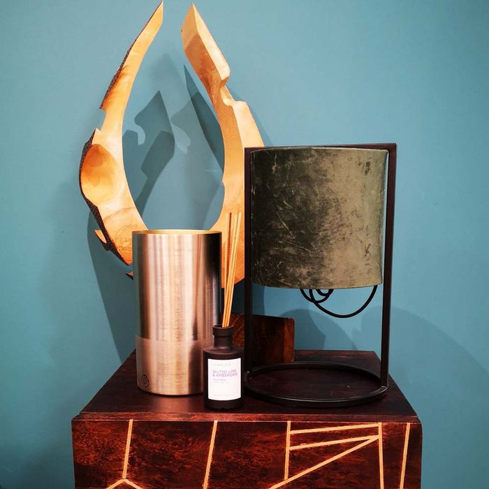 HUBSCH contemporary brass / iron vase and home accessories