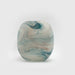 HUBSCH glass marble art white and blue vase