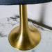 Helena Flared Gold Table Lamp with Black Shade