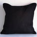 Helsinki black smart scandinavian inspired plain faux linen cushion with piping