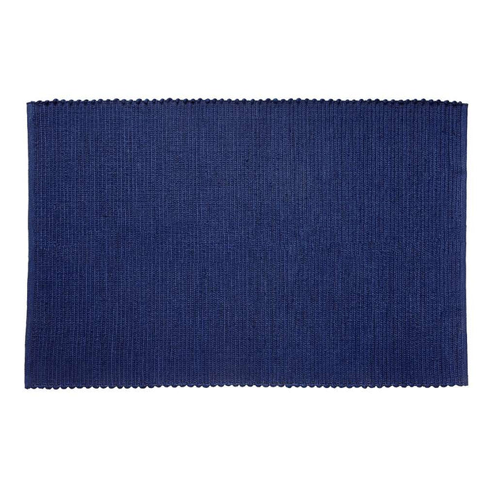 Danish designed blue woven rug from Hübsch
