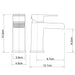 Kiota Sigi mono basin mixer bathroom tap dimensions