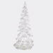 Large Glass Clear Table Tree with Snow