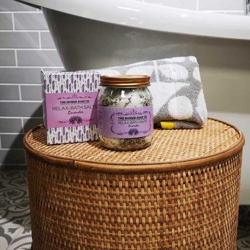 The Moher Soap Company Lavender RELAX Bath Salts Jar