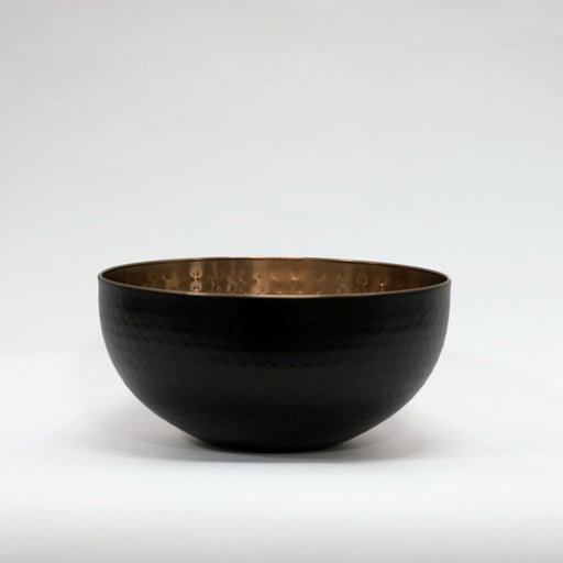 Mixology small decorative bowl featuring a combination of black and warm metallic tones