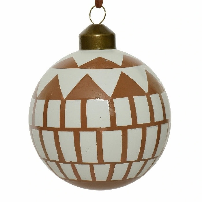 Moss green glass Christmas bauble