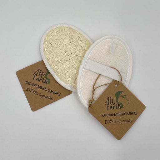Two Natural Loofah Body Scrub Oval