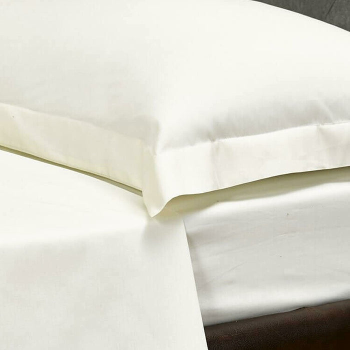 T200 Nightzone Cotton Cream Extra Deep Fitted Sheet
