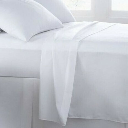 T200 Nightzone Cotton White Flat Sheet
