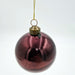 Burgundy Glass Christmas Bauble